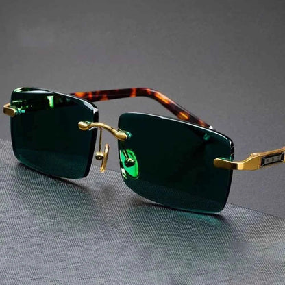 Sola Edge Women's Rimless Sunglasses – Stylish UV Protection for Fashion Enthusiasts