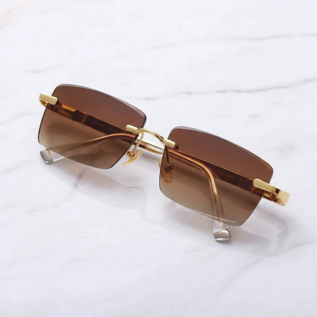 Sola Edge Women's Rimless Sunglasses – Stylish UV Protection for Fashion Enthusiasts
