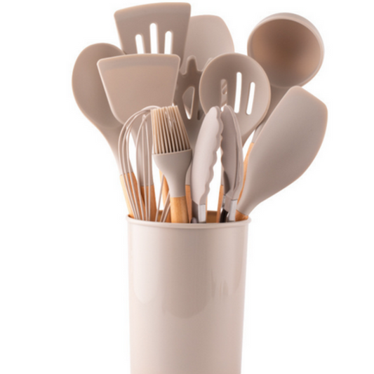Libra Sleek Home Chefs Silicone Kitchen Utensils Set – Durable Eco-Friendly Tools