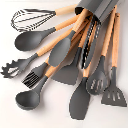 Libra Sleek Home Chefs Silicone Kitchen Utensils Set – Durable Eco-Friendly Tools