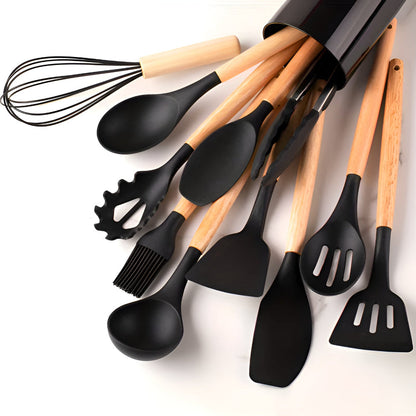 Libra Sleek Home Chefs Silicone Kitchen Utensils Set – Durable Eco-Friendly Tools