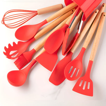 Libra Sleek Home Chefs Silicone Kitchen Utensils Set – Durable Eco-Friendly Tools