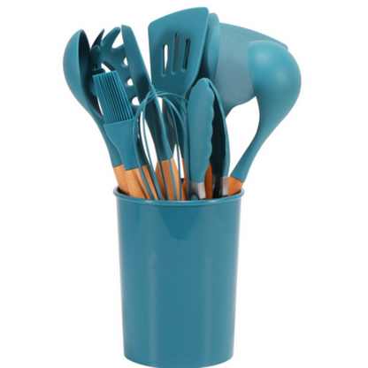 Libra Sleek Home Chefs Silicone Kitchen Utensils Set – Durable Eco-Friendly Tools