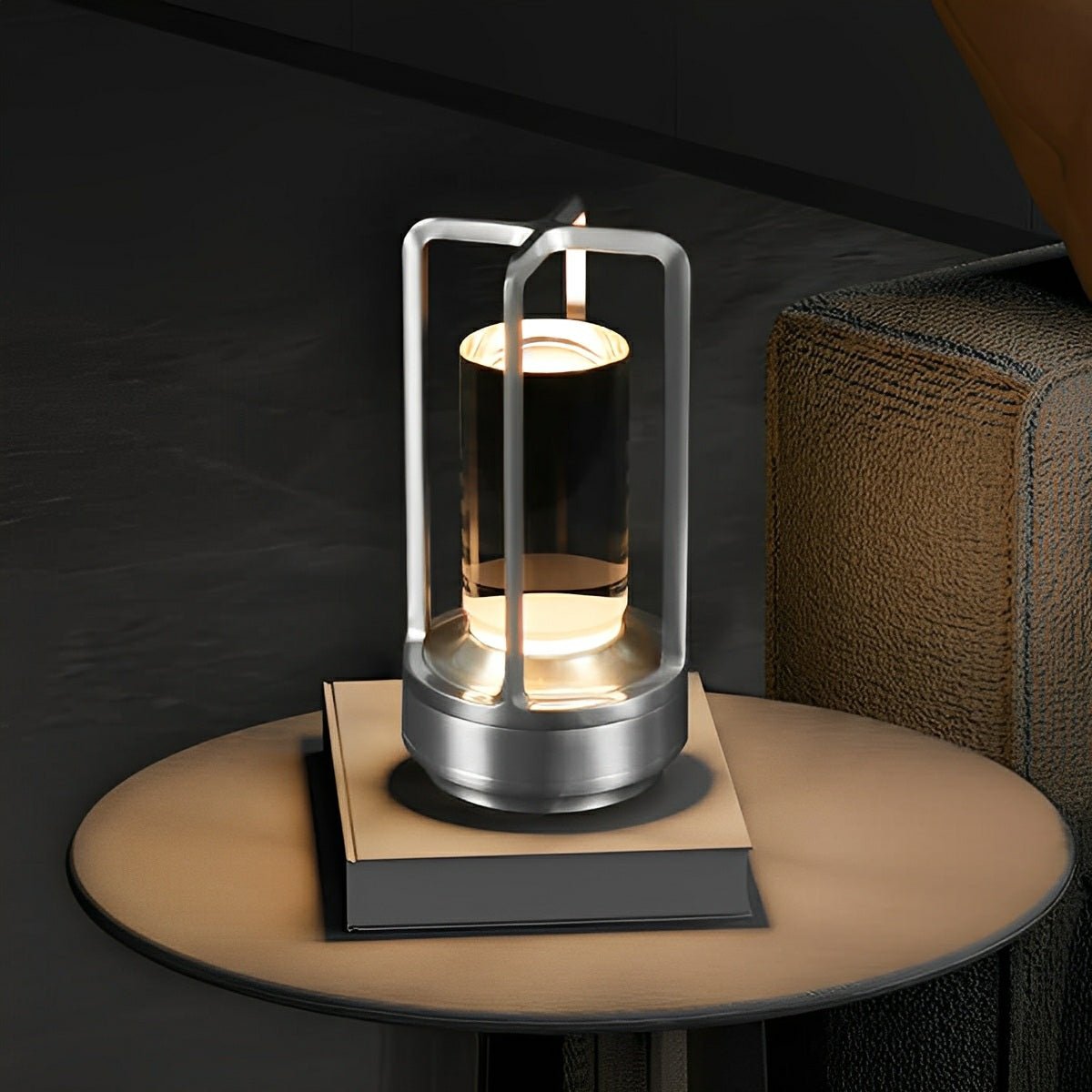 Valen Sleek Portable Lantern Table Lamp – Cordless Design for Adjustable Bedside Lighting