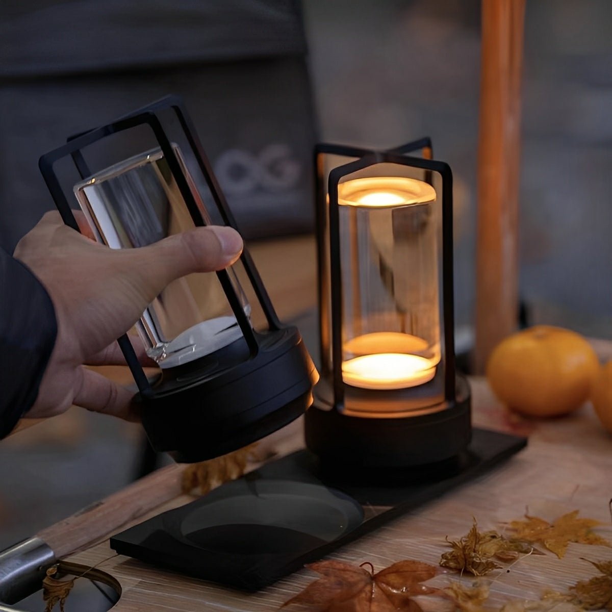 Valen Sleek Portable Lantern Table Lamp – Cordless Design for Adjustable Bedside Lighting