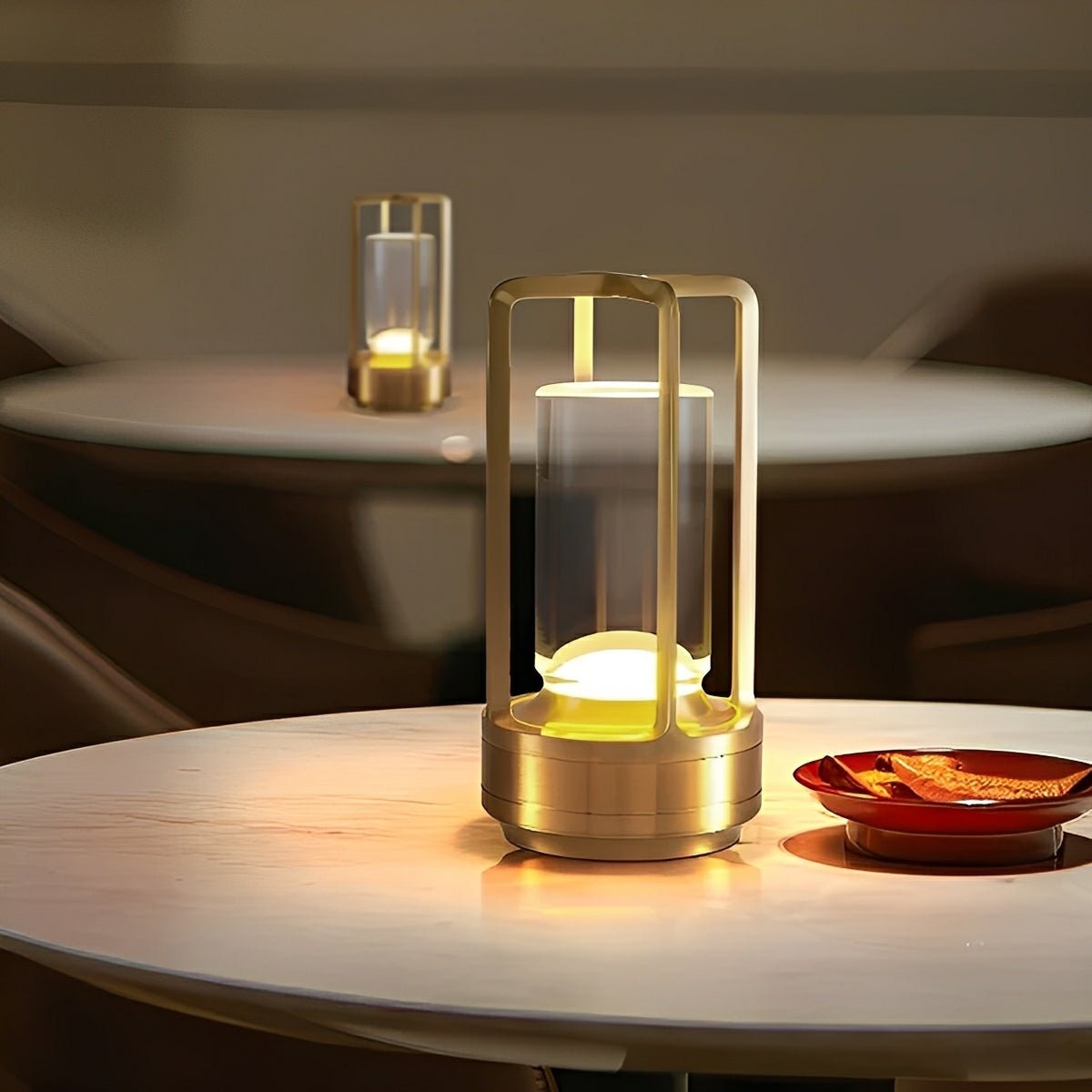 Valen Sleek Portable Lantern Table Lamp – Cordless Design for Adjustable Bedside Lighting