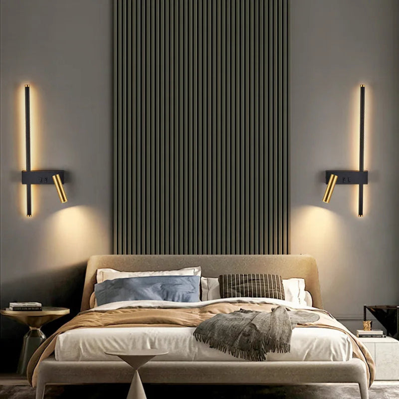 Nolisse Scandinavian Bedside Lamp – Modern Wall Mount for Cozy Ambiance