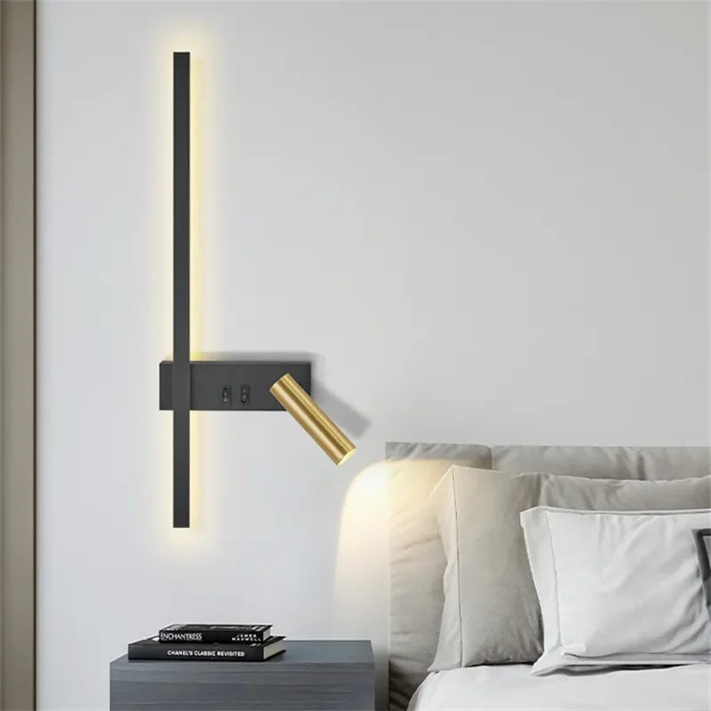 Nolisse Scandinavian Bedside Lamp – Modern Wall Mount for Cozy Ambiance