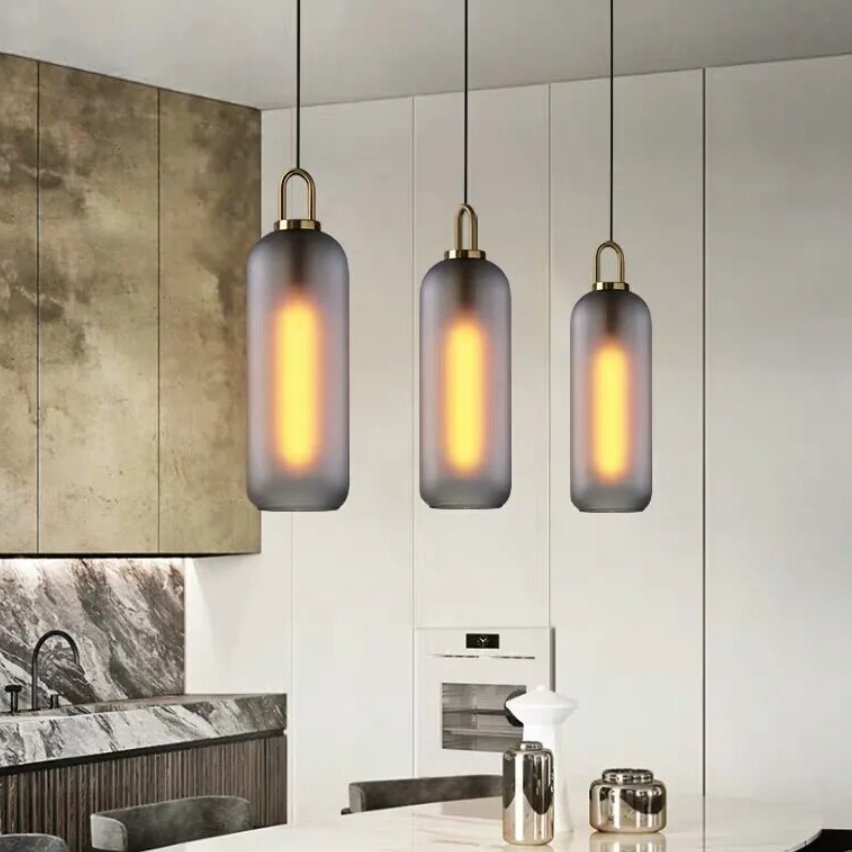 Horizon Sleek Smoked Pendant Light – Nordic Design Glass Pendant Lighting for Modern Interiors