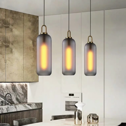 Horizon Sleek Smoked Pendant Light – Nordic Design Glass Pendant Lighting for Modern Interiors