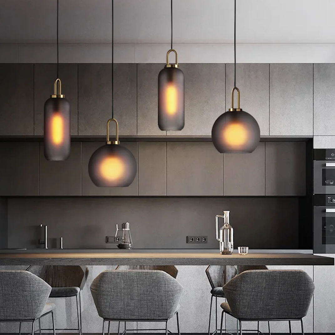 Horizon Sleek Smoked Pendant Light – Nordic Design Glass Pendant Lighting for Modern Interiors