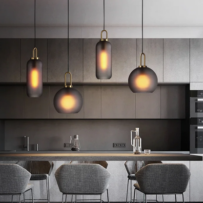 Horizon Sleek Smoked Pendant Light – Nordic Design Glass Pendant Lighting for Modern Interiors