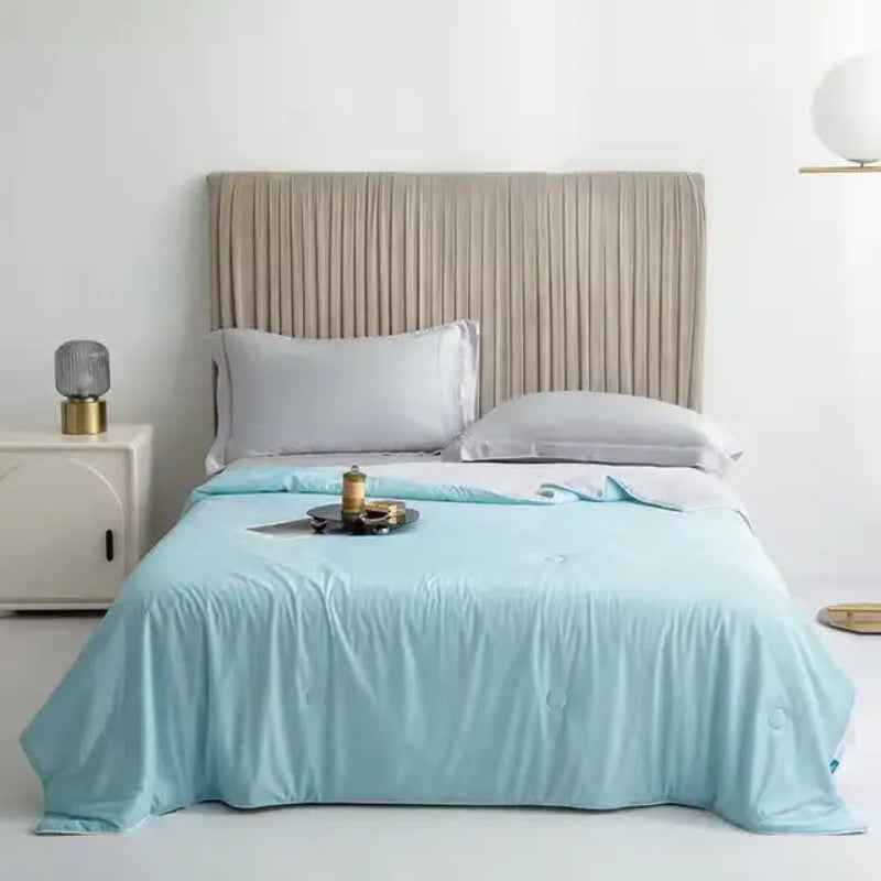 Sleek Pastel Summer Cooling Blanket – Lightweight Comfort for Warm Nights