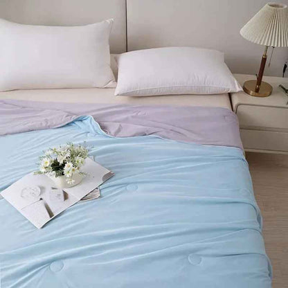 Sleek Pastel Summer Cooling Blanket – Lightweight Comfort for Warm Nights