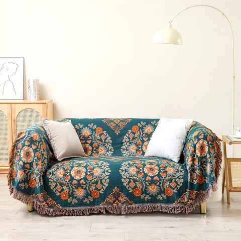Sammy Cozy Flower Boho Throw Blanket – Lightweight Knitted Design for Versatile Comfort