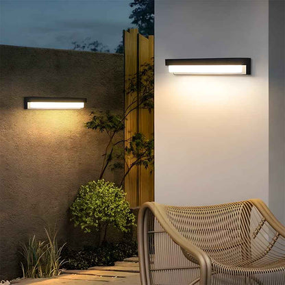 Sola Modern Black Outdoor Wall Light – Solar-Powered Eco-Friendly Illumination
