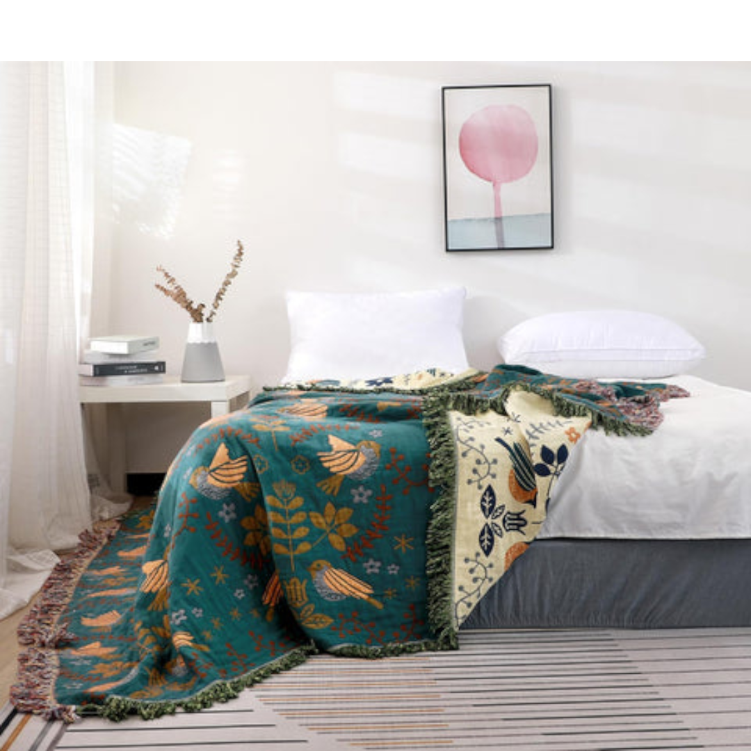 Sally Boho Throw Blanket – Cozy Lightweight Design for Stylish Comfort
