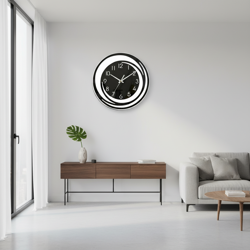 Sora Modern Wall Clock – Sleek Acrylic Design for Minimalist Spaces