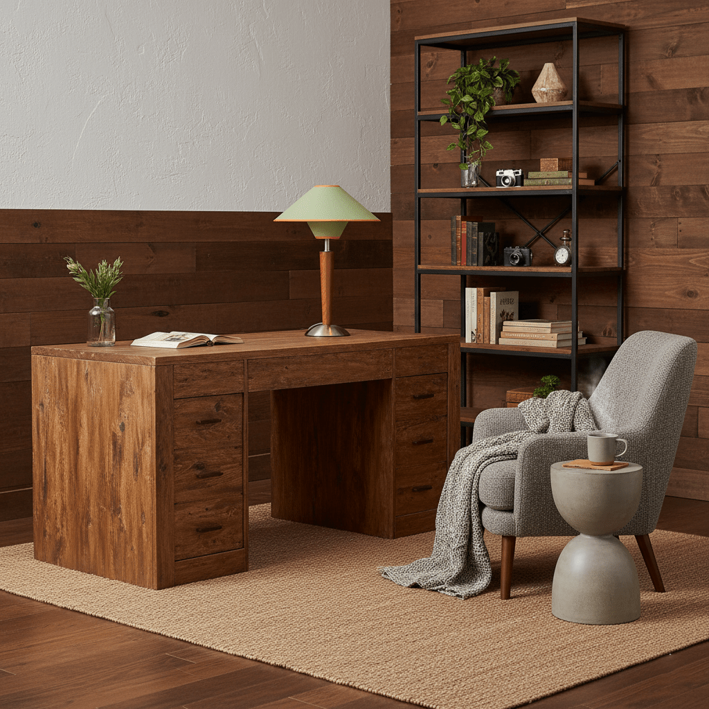 Brelin Indoor Table Lamp – Stylish Fabric Shade for Cozy Bedside Lighting