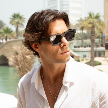 Tasko Men's Sunglasses – Sleek Matte Black Design with UV400 Protection