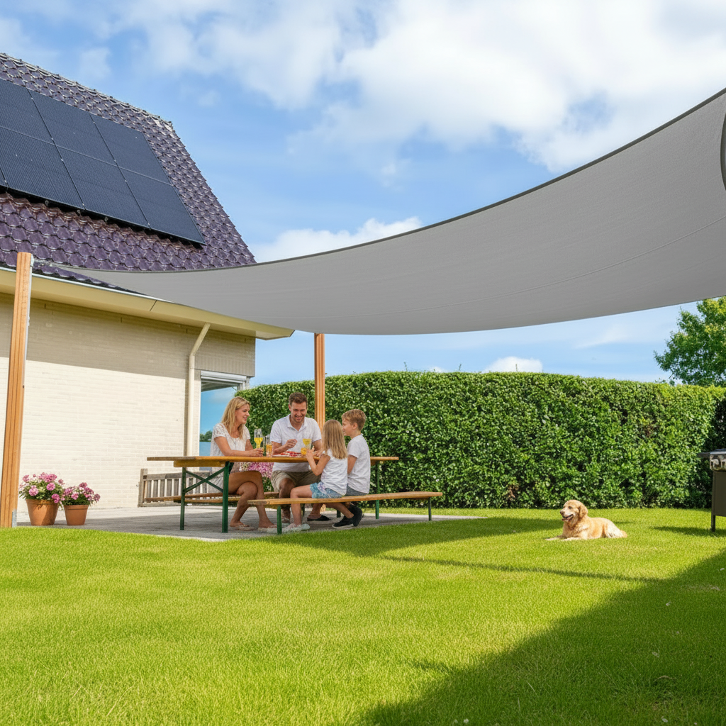 Veron Rectangle Garden Shade Sail – Waterproof UV Protection for Outdoor Spaces