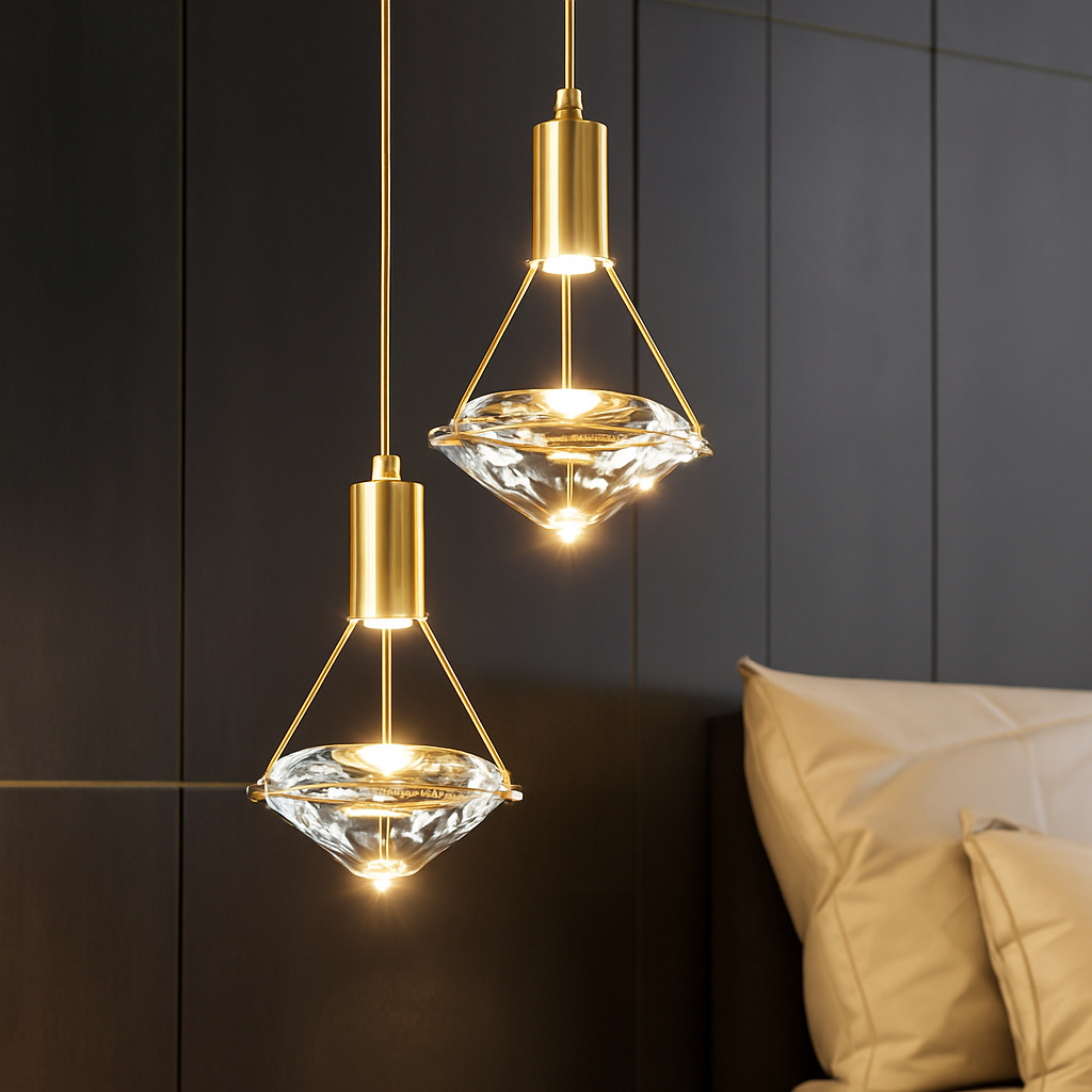 Thrisda K9 Crystal LED Pendant Lamp – Modern Chandelier for Elegant Spaces