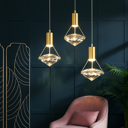 Thrisda K9 Crystal LED Pendant Lamp – Modern Chandelier for Elegant Spaces
