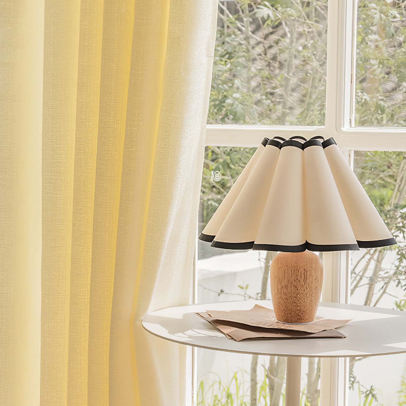 Vela Modern Table Lamp – Stylish Fabric Shade for Cozy Bedroom Ambiance