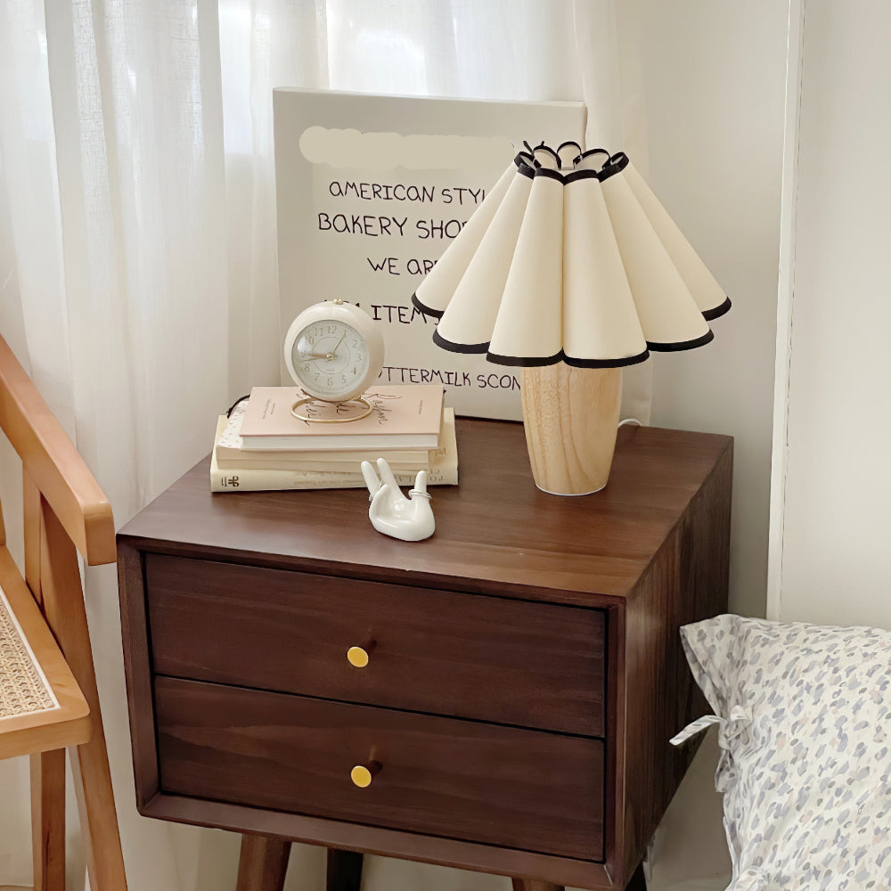 Vela Modern Table Lamp – Stylish Fabric Shade for Cozy Bedroom Ambiance