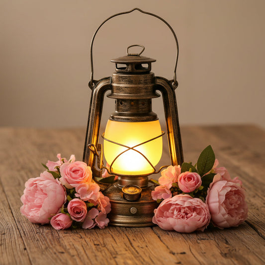 Lunor Vibrant Vintage Bedroom Lamp – Stylish LED Table Lighting for Cozy Decor