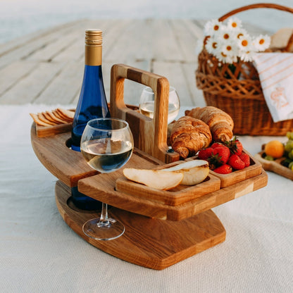 Cita Outdoor Bamboo Caddy Table – Lightweight Design for Easy Outdoor Use