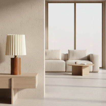 Helior Bedside Table Lamp – Modern Wood Design for Cozy Spaces