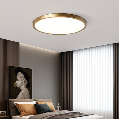 Fenvia LED Ceiling Light Fixture – Ultra-Thin Copper Design for Elegant Spaces