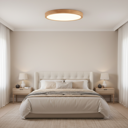 Avonelle Modern Wooden Ceiling Light Fixture – Dimmable LED Design for Cozy Spaces