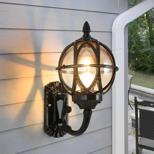 Axiom Vintage Outdoor Wall Lantern – Customizable Brightness for Timeless Charm