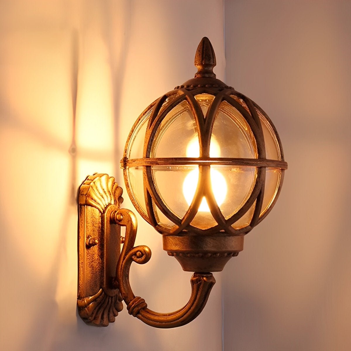 Axiom Vintage Outdoor Wall Lantern – Customizable Brightness for Timeless Charm