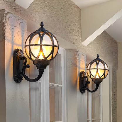 Axiom Vintage Outdoor Wall Lantern – Customizable Brightness for Timeless Charm