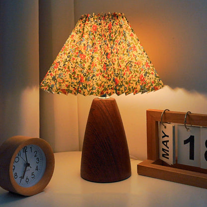 Belara Vintage Wood Table Lamp – Infinitely Dimmable for Cozy Spaces
