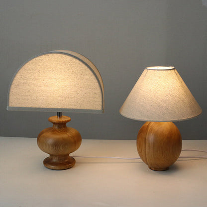 Ilara Vintage Bedroom Lamp – Elegant Solid Wood Design for Cozy Spaces