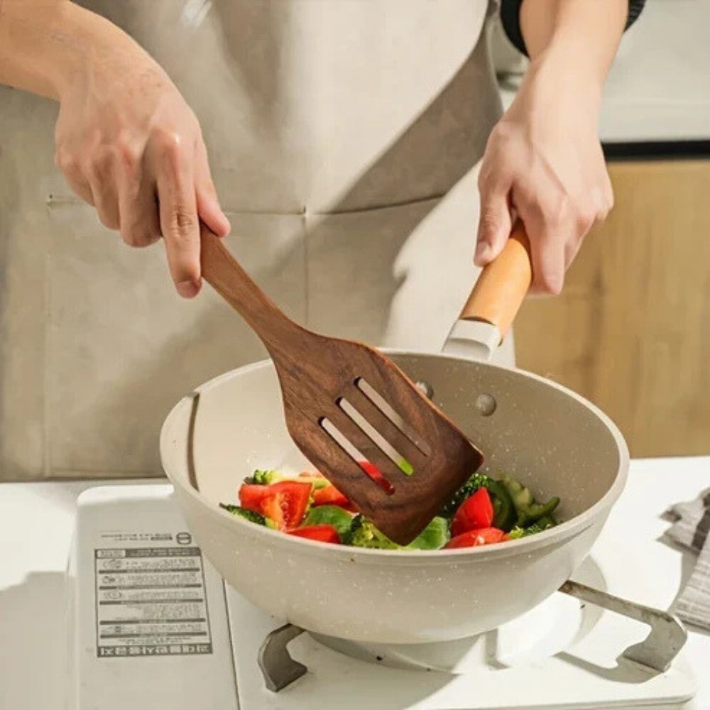 Arden Eco-Friendly Wooden Cooking Utensils Set – Durable 7-Piece Kitchen Essential