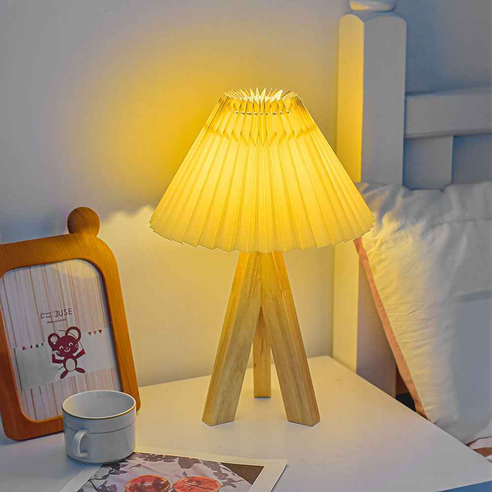 Teres Table Lamps for Bedroom – Stylish Pleated Design for Cozy Spaces