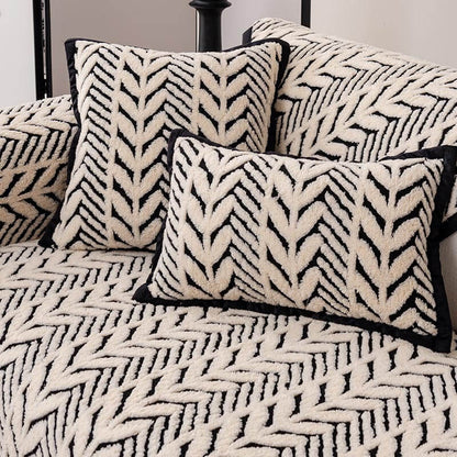 Wheat-Ear Plush Couch Cover – Stylish Pet-Friendly Protection