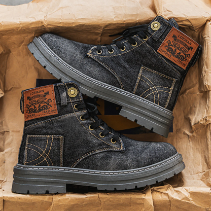 Winston Men's Rugged Denim Boots – Durable High-Cut Design for All-Day Comfort