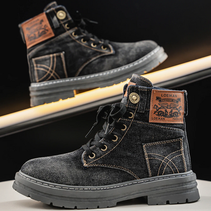 Winston Men's Rugged Denim Boots – Durable High-Cut Design for All-Day Comfort