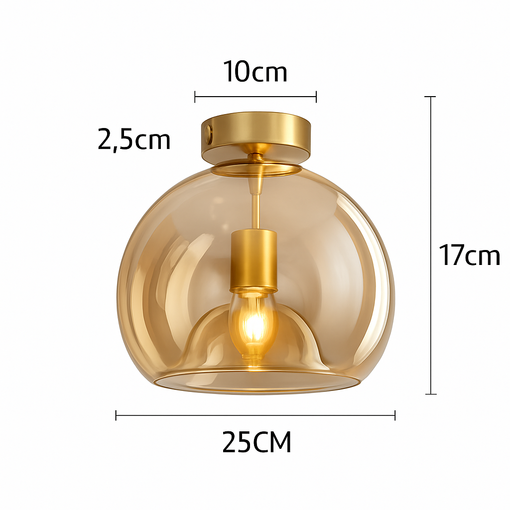 Kaelora Modern LED Ceiling Light Fixture – Stylish Glass Design for Elegant Spaces