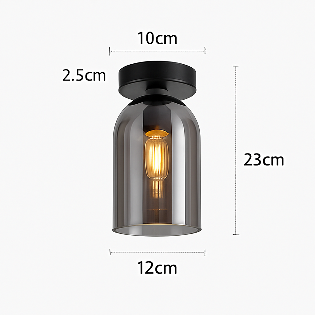 Kaelora Modern LED Ceiling Light Fixture – Stylish Glass Design for Elegant Spaces