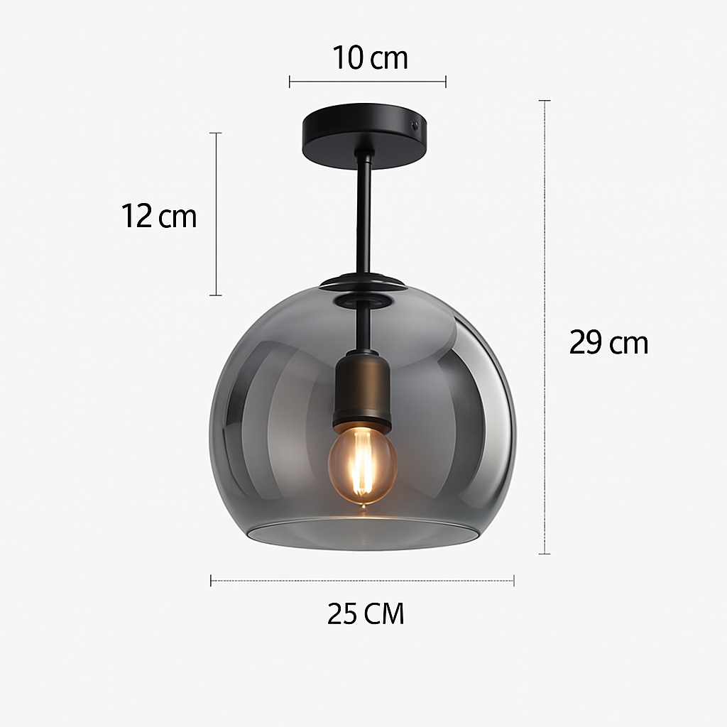 Kaelora Modern LED Ceiling Light Fixture – Stylish Glass Design for Elegant Spaces
