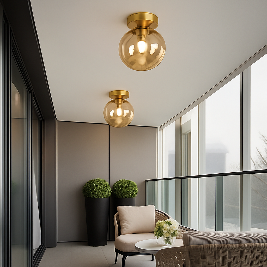 Kaelora Modern LED Ceiling Light Fixture – Stylish Glass Design for Elegant Spaces
