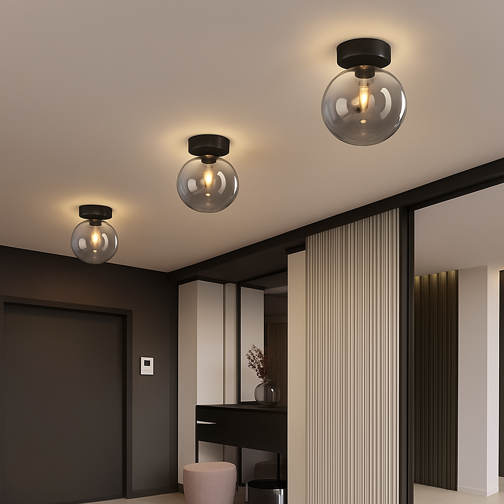 Kaelora Modern LED Ceiling Light Fixture – Stylish Glass Design for Elegant Spaces