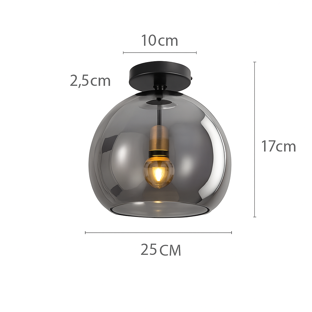 Kaelora Modern LED Ceiling Light Fixture – Stylish Glass Design for Elegant Spaces